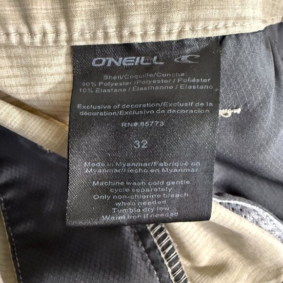 O'neill Men's Shorts 32 Tan Embroidered Stretch - Picture 8 of 8